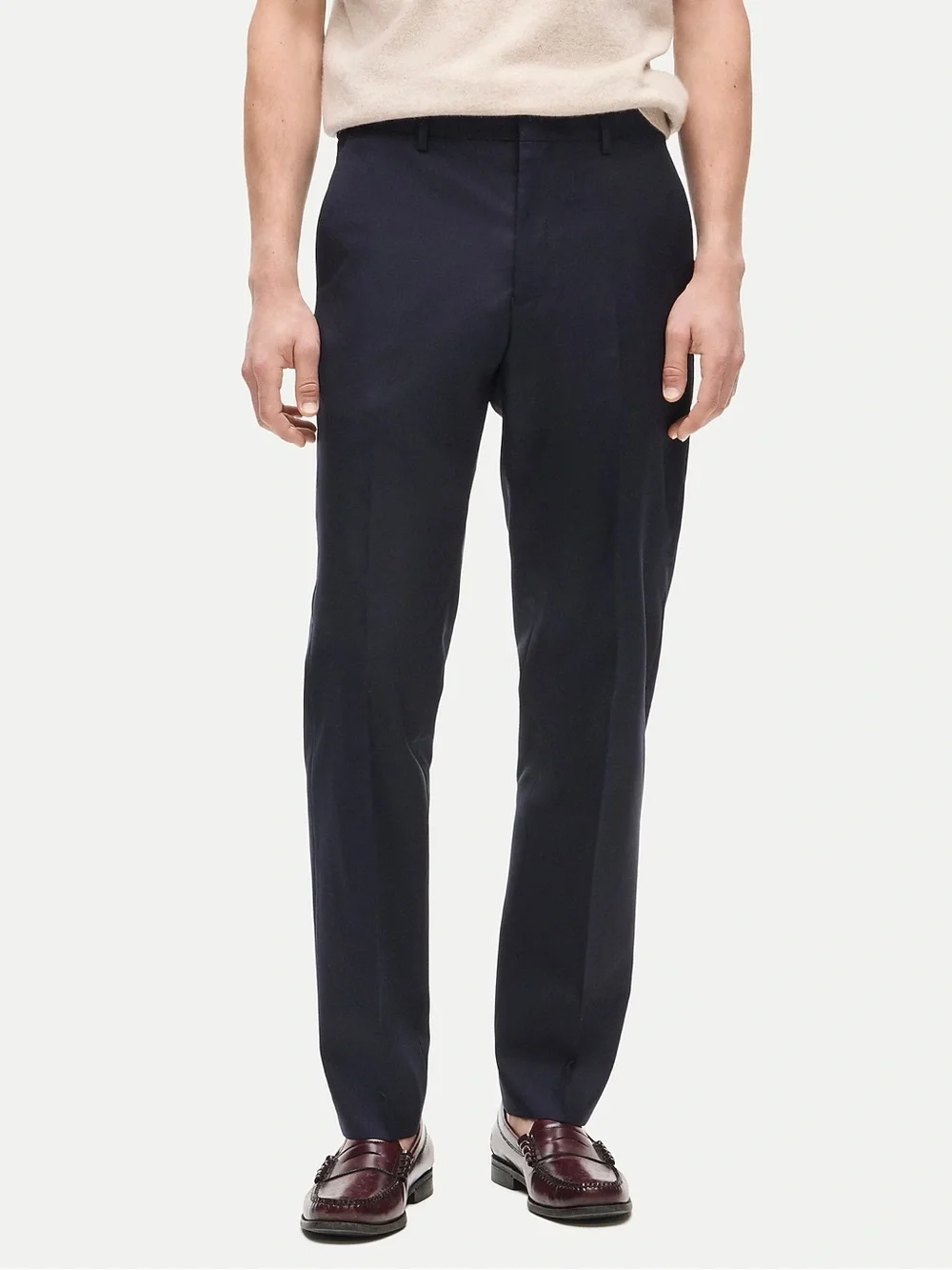 J. CREW Crosby Classic-fit suit pant in Italian wool Deep Navy 36/32 $250 BT800